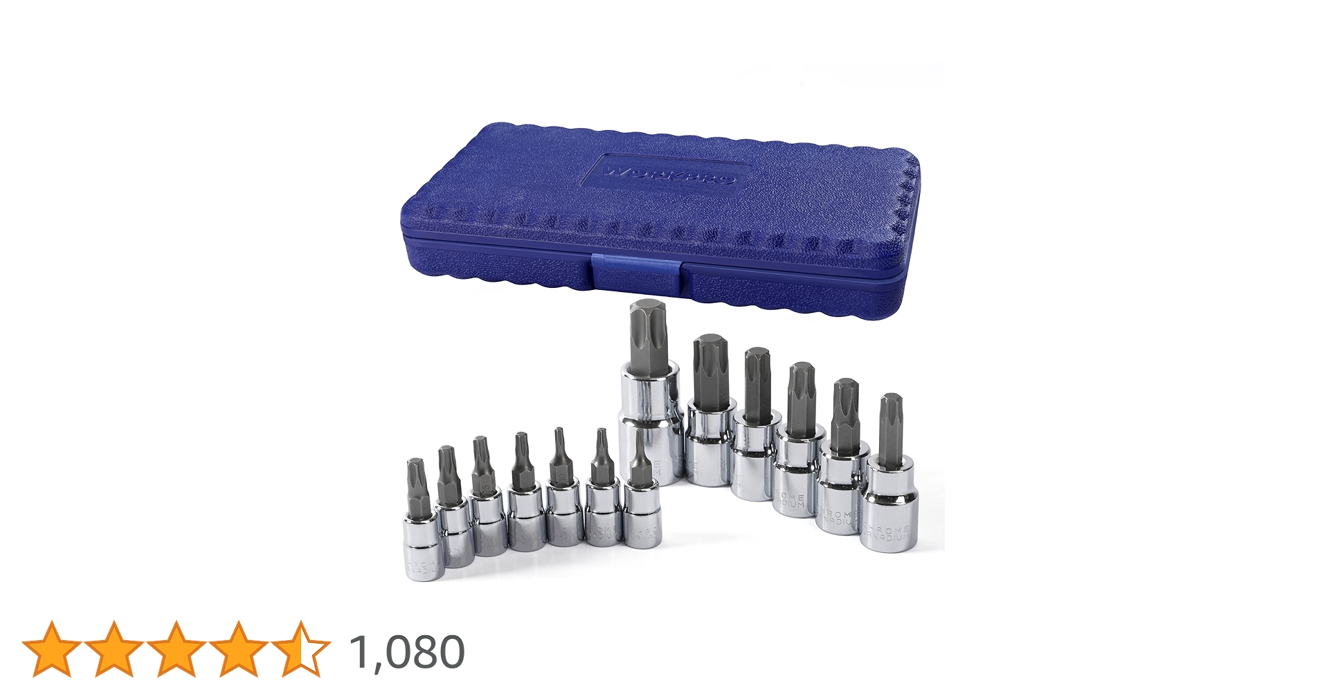 CRV鋼製 23点セット トルクスビットソケットセット DURATECH トルクスビット ソケット セット 差込角6.35mm 9.5mm E